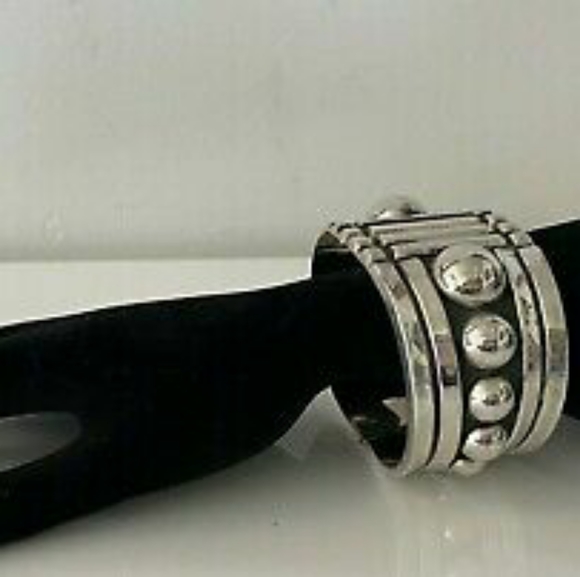 Seed & Sage Handmade Genuine Sterling Silver Chunky Beaded Hinge Bracelet - Picture 12 of 14